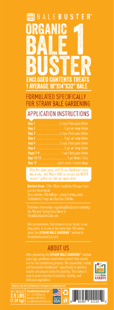 BaleBuster1 - One Bale Package for convenience, ORGANIC formula